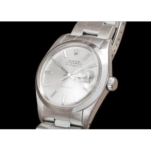 98 - ROLEX - An Oyster Perpetual Air-King Date Precision gentleman's steel bracelet wristwatch. Ref. 5700... 