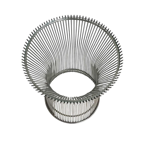 1001 - Warren Platner, for Knoll International. A glass top occasional table, the nickel plated rods of wai... 