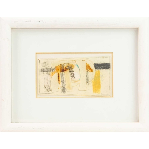 1012 - § Paul FEILER (1918-2013) Untitled Mixed media, signed and dated '63 in pencil, 8X16cm, framed 25X31... 