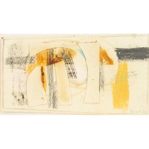 1012 - § Paul FEILER (1918-2013) Untitled Mixed media, signed and dated '63 in pencil, 8X16cm, framed 25X31... 