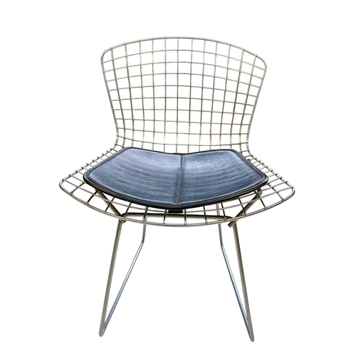 1033 - After Harry Bertoia, two chrome wire chairs. Modern, height 71cm (2). Mollie & Graham met in Wimbled... 