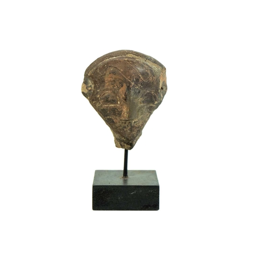 1078 - A Vinca clay head circa 5000-4000 BC Height 7.5cm. Purchased from Artemission. Ex Hermann Ginczler, ... 