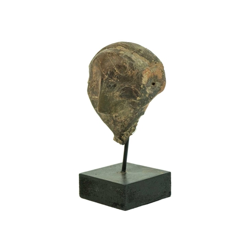 1078 - A Vinca clay head circa 5000-4000 BC Height 7.5cm. Purchased from Artemission. Ex Hermann Ginczler, ... 