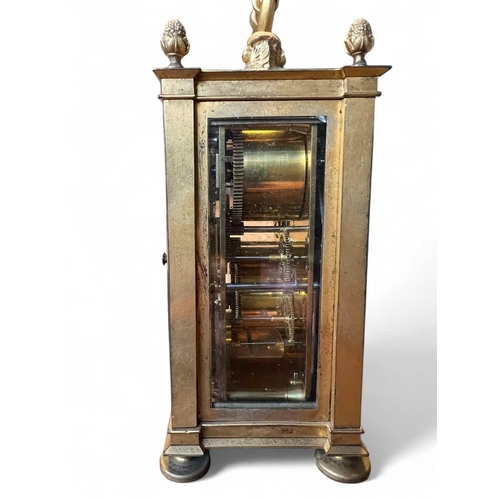 1123 - Antoine Blondeau, A carriage clock. French, circa 1825-30, with an engine-turned gilt bronze case, p... 