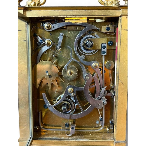 1123 - Antoine Blondeau, A carriage clock. French, circa 1825-30, with an engine-turned gilt bronze case, p... 