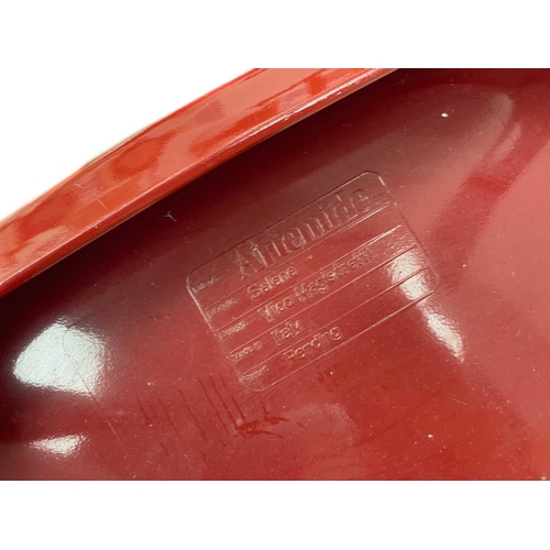 1146 - Vico Magistretti for Artemide, a red plastic chair-Selene. Stamped mark, height 76cm. Mollie & Graha... 