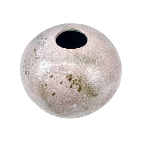 1182 - Christa Maria HERRMANN (b.1945). A raku glazed globular pot, incised initials and 89, height 21cm. M... 