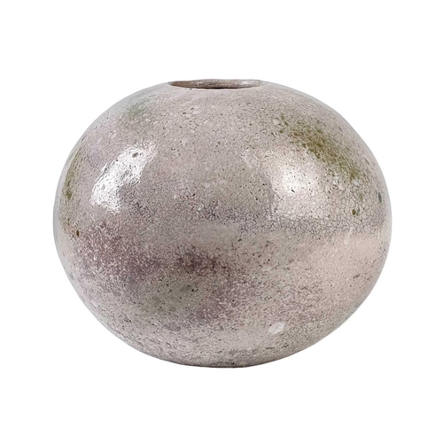 1182 - Christa Maria HERRMANN (b.1945). A raku glazed globular pot, incised initials and 89, height 21cm. M... 