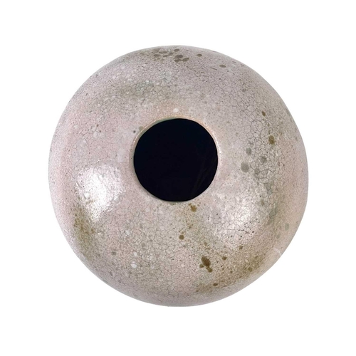 1182 - Christa Maria HERRMANN (b.1945). A raku glazed globular pot, incised initials and 89, height 21cm. M... 