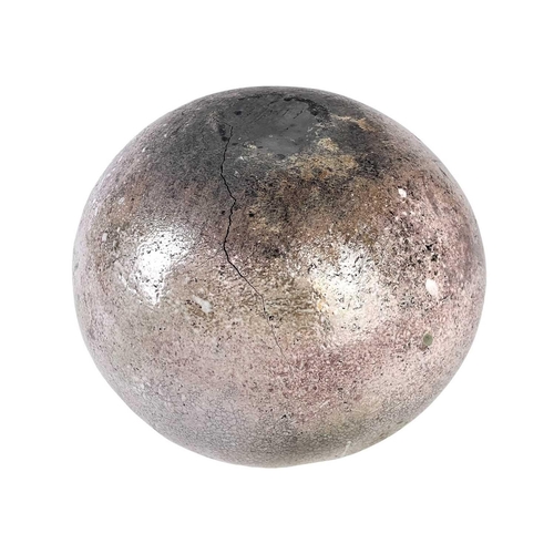 1182 - Christa Maria HERRMANN (b.1945). A raku glazed globular pot, incised initials and 89, height 21cm. M... 