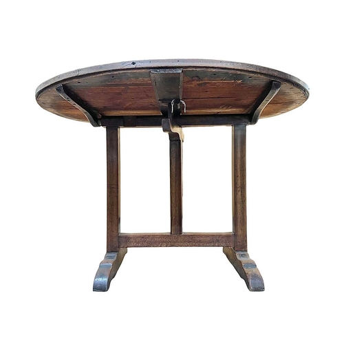 1183 - A French walnut, fruitwood, and pine Vendange or wine tasting table. 18th/early 19th century, with a... 