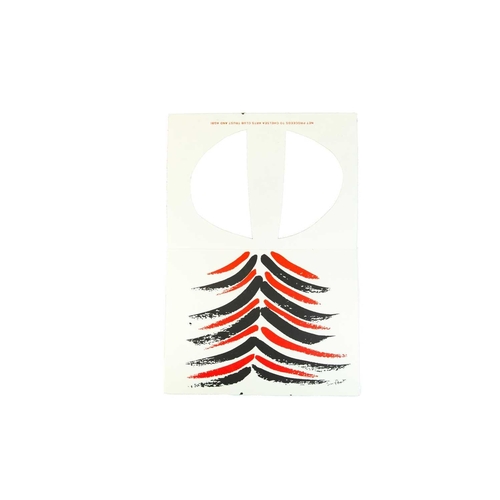 1215 - Sir Terry FROST (1915-2003) A Christmas card. Christmas tree design, gouache and lithograph in black... 