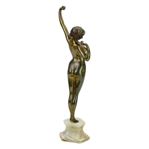 141 - Paul Philippe (1870-1930 ) Le Reveil, or the Awakening, An Art Deco bronze figure. The female nude w... 