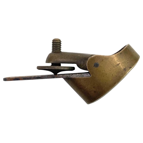 155 - A violin maker's brass plane by Edward Preston. Height 5cm.