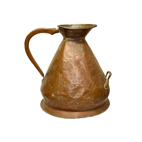 156 - A Victorian Farrow & Jackson five gallon measuring jug. Height 45cm, together with a large hemispher... 