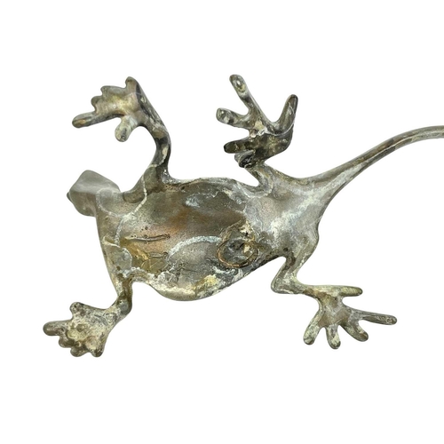 173 - A Michael Storey bronze of a lizard or Gekko. Length 18cm.