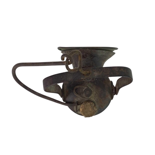 205 - An Australian carbide miner's lamp. With an applied label 'Sun' and stamped to the underside Sherwoo... 