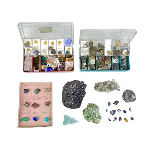 214 - Natural History, mineral specimens and fossils. To include, hematite, tremolite, dunite serpentine, ... 