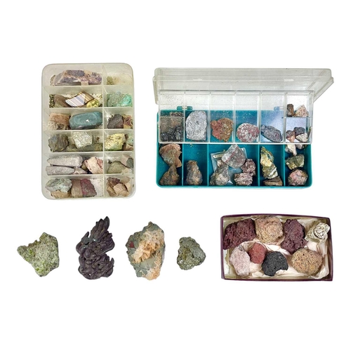 214 - Natural History, mineral specimens and fossils. To include, hematite, tremolite, dunite serpentine, ... 