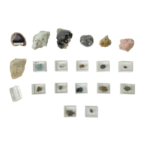 217 - A collection of mineral specimens. To include kyanite, brochantite crystals on chalcocite, hubnerite... 