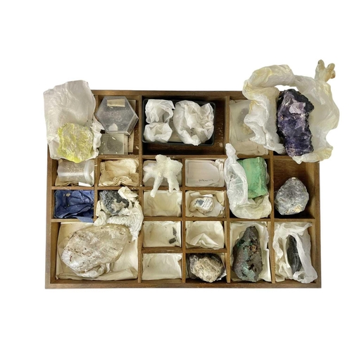 217 - A collection of mineral specimens. To include kyanite, brochantite crystals on chalcocite, hubnerite... 