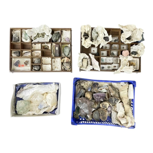 217 - A collection of mineral specimens. To include kyanite, brochantite crystals on chalcocite, hubnerite... 