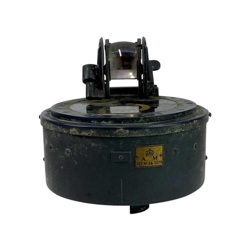 234 - An Air Ministry flight compass. No 30607k, with applied AM plaque Ref No6A/1078, diameter 16cm, case... 