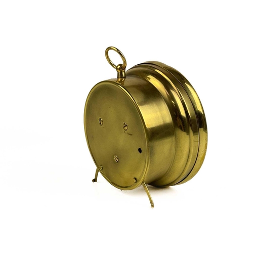 246 - A Short & Mason brass and silvered Braille barometer. 1920s/30s, with suspension ring and folding re... 