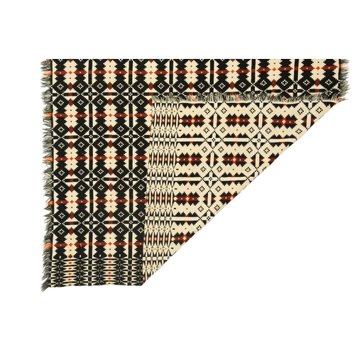 260 - An African blanket, 20th century. With multiple rows of geometric designs, 166 x 222cm.