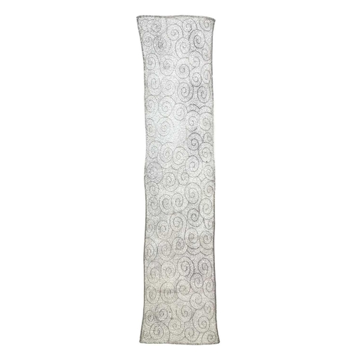 276 - A late 1940's Saks Fifth Avenue beaded scarf. Together with two pairs of kid leather evening gloves,... 