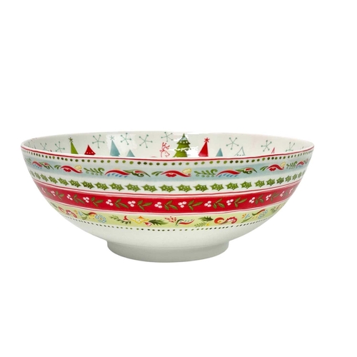 308 - A Portmeirion pottery Christmas Wish. To include, teapot and cover, serving bowl, four dessert bowls... 