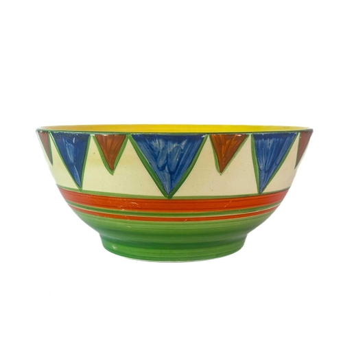 430 - A Clarice Cliff Original Bizarre pattern bowl. Newport Pottery marks, diameter 18cm.