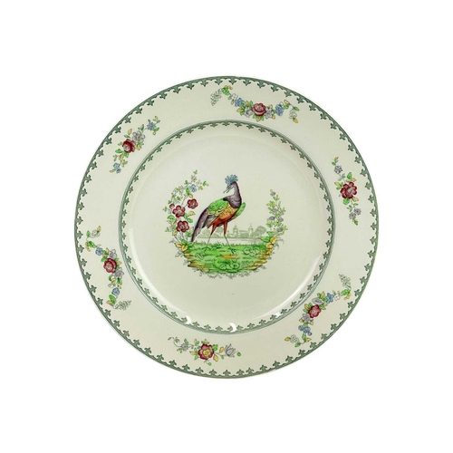 462 - A Copeland Spode Vienna Bird pattern part service. comprising; six dinner plates, five dessert plate... 