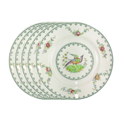 462 - A Copeland Spode Vienna Bird pattern part service. comprising; six dinner plates, five dessert plate... 