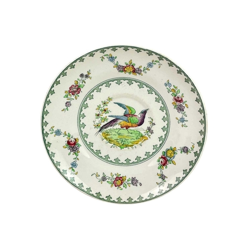 462 - A Copeland Spode Vienna Bird pattern part service. comprising; six dinner plates, five dessert plate... 