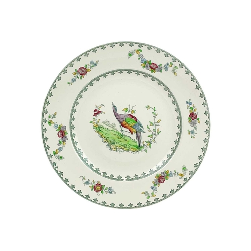 462 - A Copeland Spode Vienna Bird pattern part service. comprising; six dinner plates, five dessert plate... 