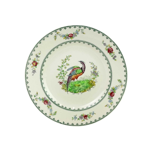 462 - A Copeland Spode Vienna Bird pattern part service. comprising; six dinner plates, five dessert plate... 