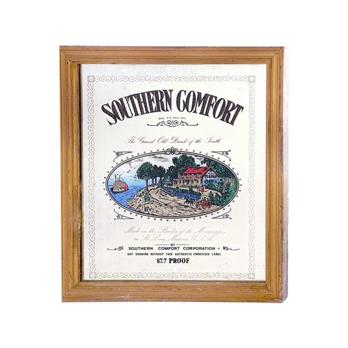 75 - A Southern Comfort pub advertising mirror. 20th century, 60X49.5cm