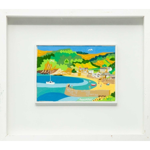 100 - § Richard Sidney LODEY (1950) Polkerris Acrylic on board, inscribed, 15 x 21cm, 35 x 40cm framed.