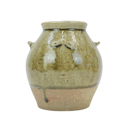 1038 - § Trevor CORSER (1938-2015) Pot with Handles Stoneware, impressed personal and Leach Pottery seals t... 