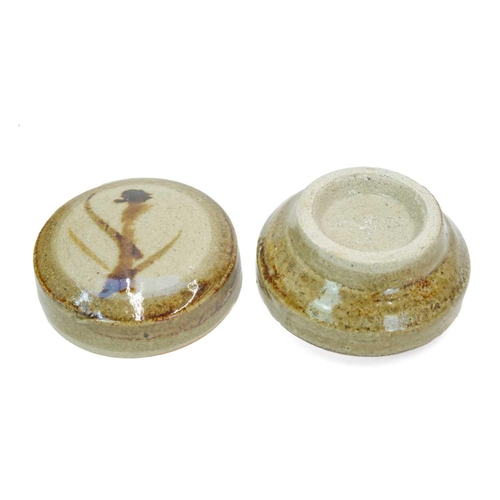 1050 - § Shoji HAMADA (1894-1978) Kogo (Incense Box) Stoneware, height including lid 6cm, diameter 7cm. Tog... 