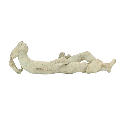 1054 - § Eric James MELLON (1925-2014) Reclining Figure (1967) Stoneware, signed and dated to base, length ... 