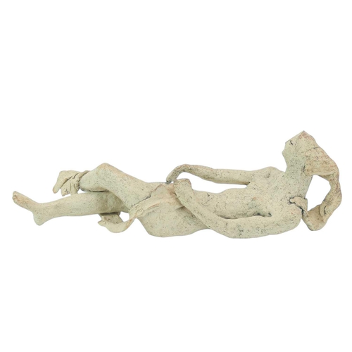 1054 - § Eric James MELLON (1925-2014) Reclining Figure (1967) Stoneware, signed and dated to base, length ... 