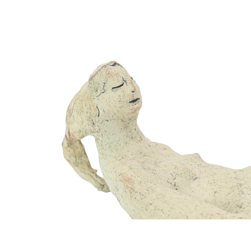 1054 - § Eric James MELLON (1925-2014) Reclining Figure (1967) Stoneware, signed and dated to base, length ... 