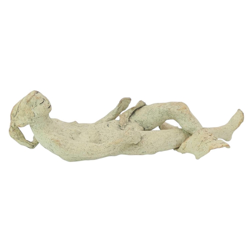 1054 - § Eric James MELLON (1925-2014) Reclining Figure (1967) Stoneware, signed and dated to base, length ... 