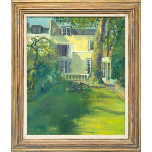 1065 - § Elizabeth PARSONS (1953) 29 Pembroke Square Oil on canvas, signed, Charlotte Lampard Gallery label... 