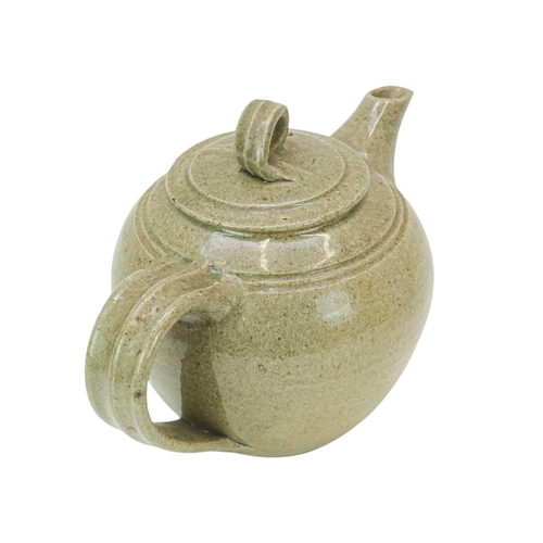 1113 - § Hugh WEST (1950) Teapot Stoneware, impressed seal to base, height 18cm.