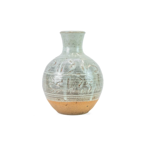 1122 - § Lester FUDGE Vase Stoneware, impressed seal to base, height 23cm.