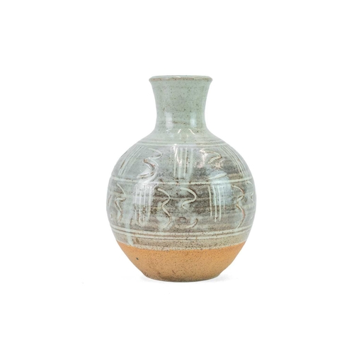 1122 - § Lester FUDGE Vase Stoneware, impressed seal to base, height 23cm.