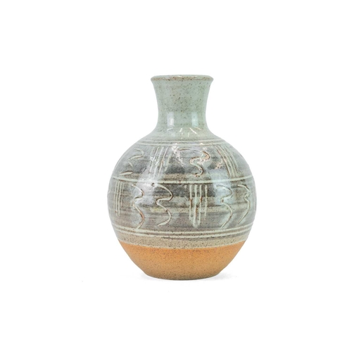 1122 - § Lester FUDGE Vase Stoneware, impressed seal to base, height 23cm.